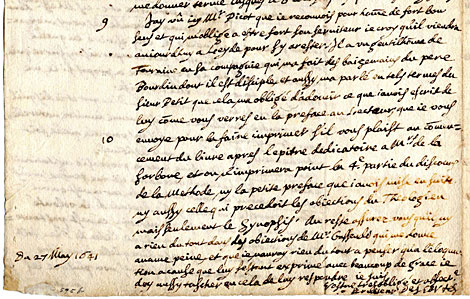 Aparece en EEUU una carta de Descartes robada en Francia en el siglo XIX