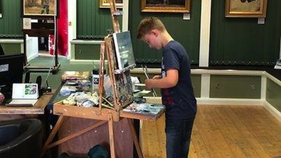 Un nio de once aos vende cuarenta pinturas por 500.000 euros
