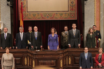 SS.MM. Los Reyes presiden la Solemne Sesin de Apertura de las Cortes Generales