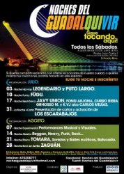 Conciertos y actividades culturales en las noches de los sbados junto al Guadalquivir